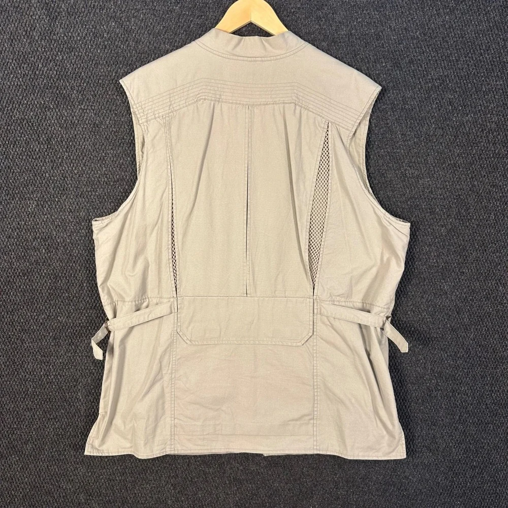 Vintage Eddie Bauer Utility Fishing Vest Men XLT Tall Beige Mesh Safari Photo